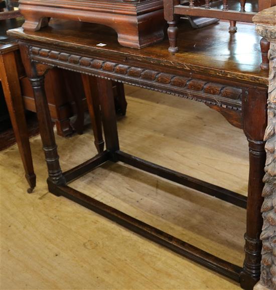 Oak refectory style oak table,fitted with a single drawer